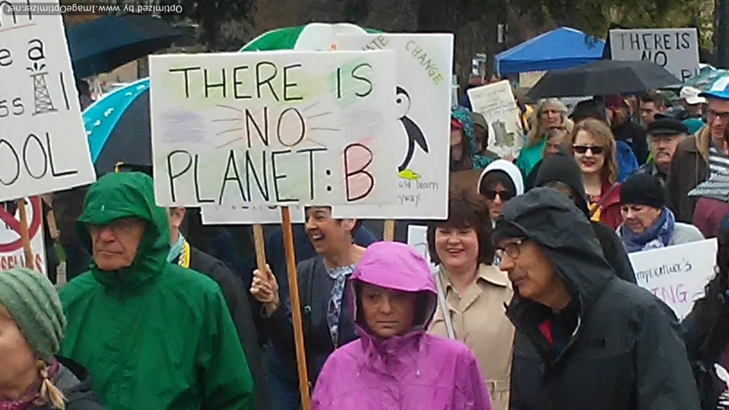 Activists at 2017 People's Climate March, Kalamazoo, MI